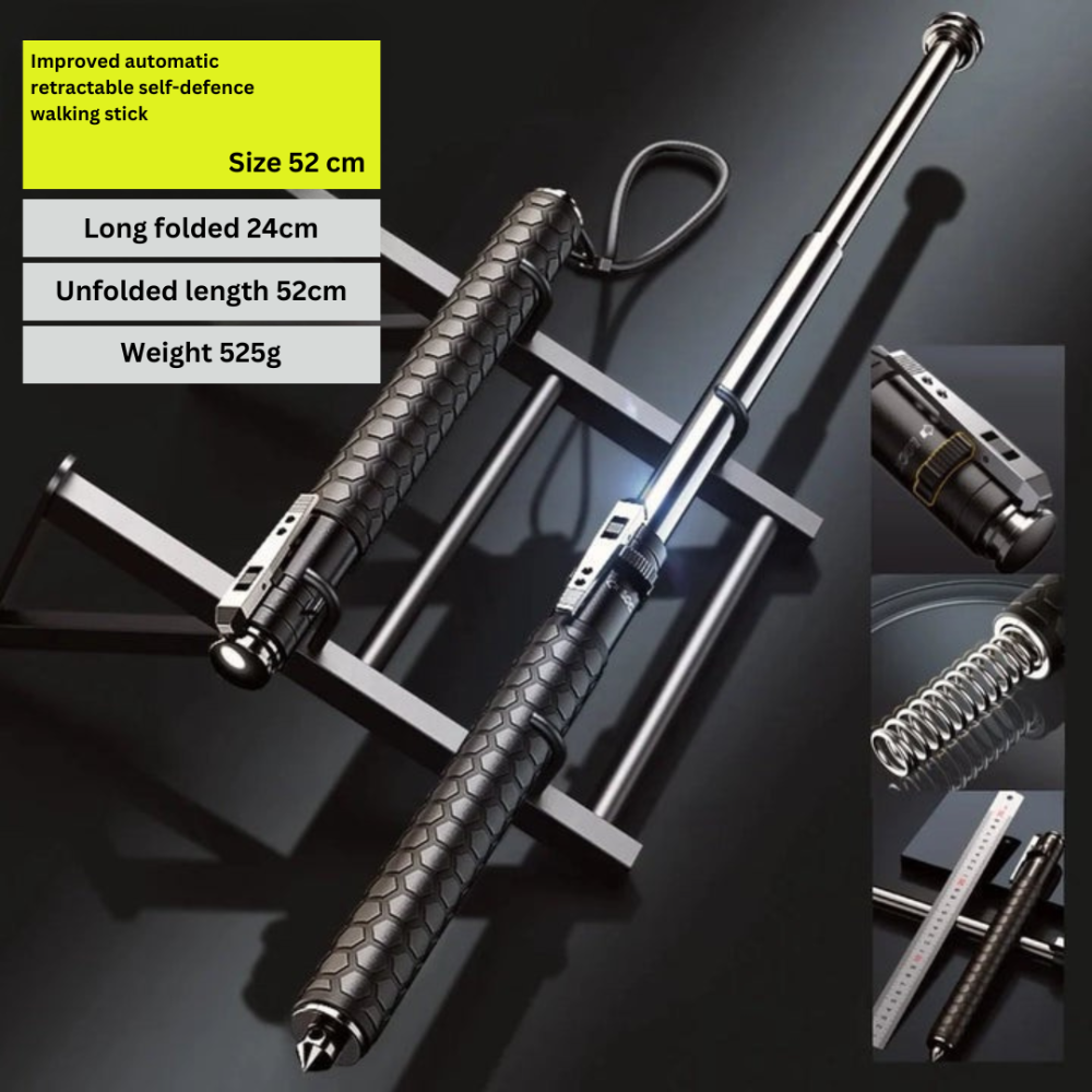 Walking Stick Alloy Pop-Up Grip Hiking Mobility Support