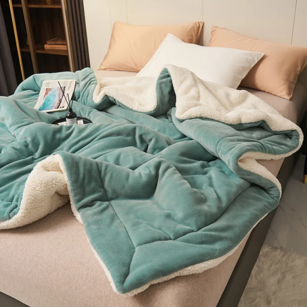 Warm Fleece Blanket Soft Plush Cozy Throw for Bedding 8
