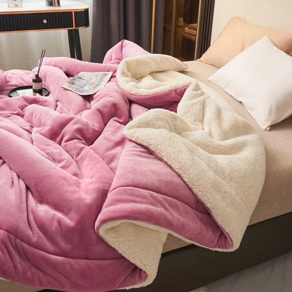 Warm Fleece Blanket Soft Plush Cozy Throw for Bedding 9