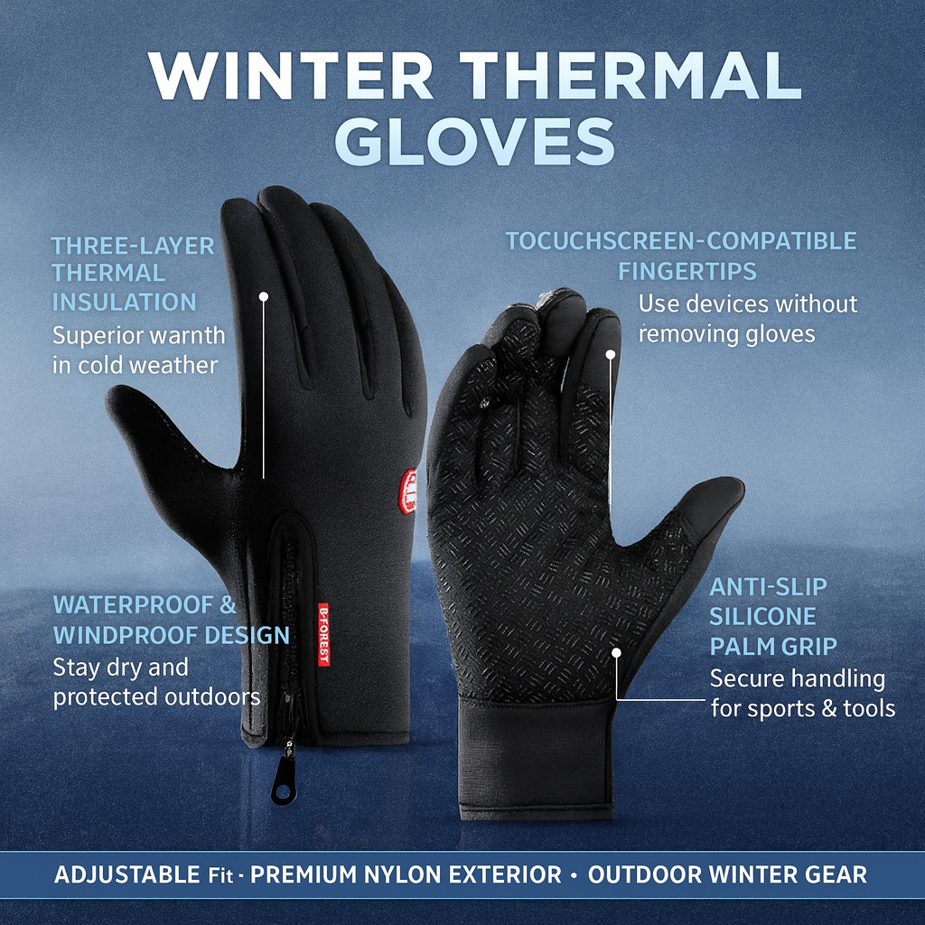 Winter Thermal Gloves Waterproof Touchscreen Outdoor Gear