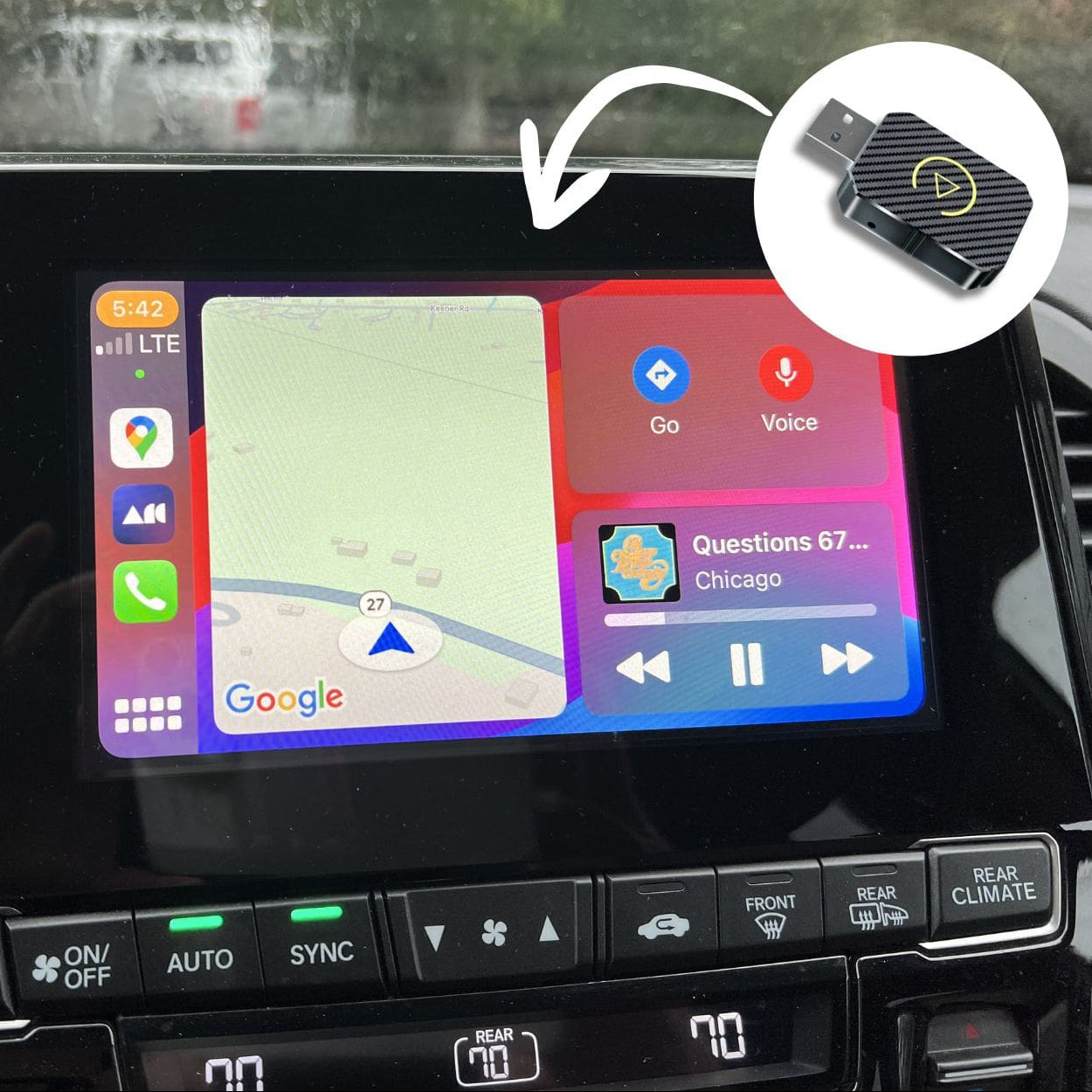 Wireless CarPlay Adapter Bluetooth Android Auto Wireless Adapter 2