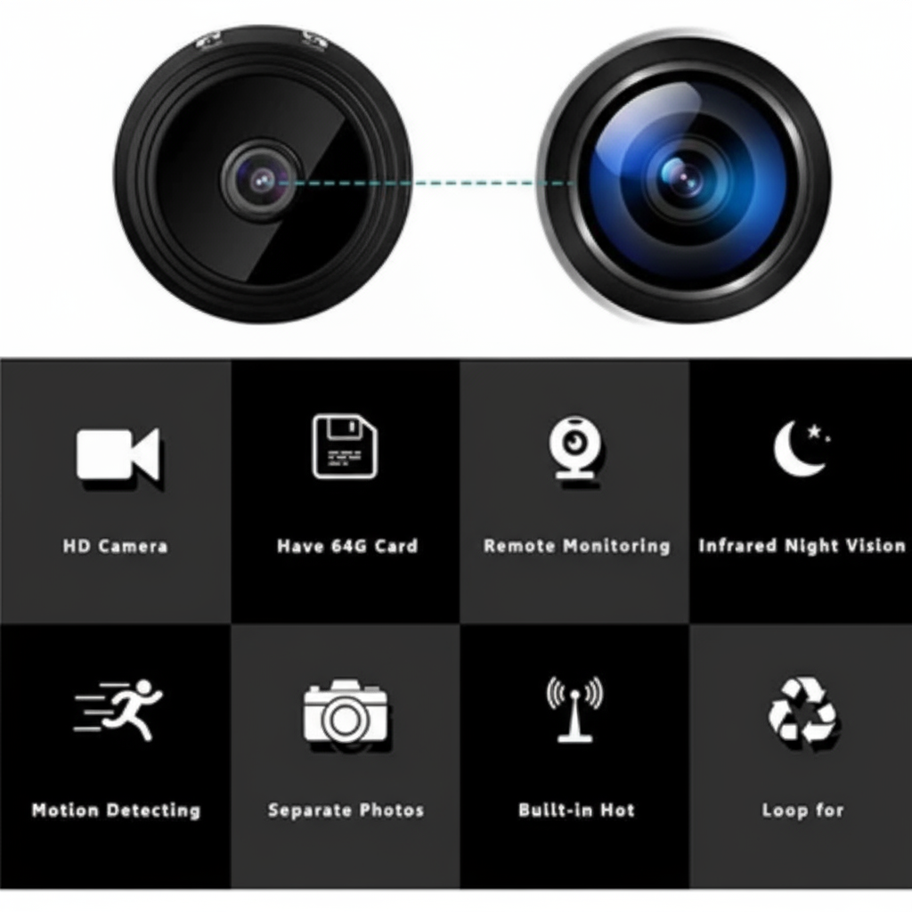 Wireless Security Camera Mini Magnetic 1080P HD Night Vision 3