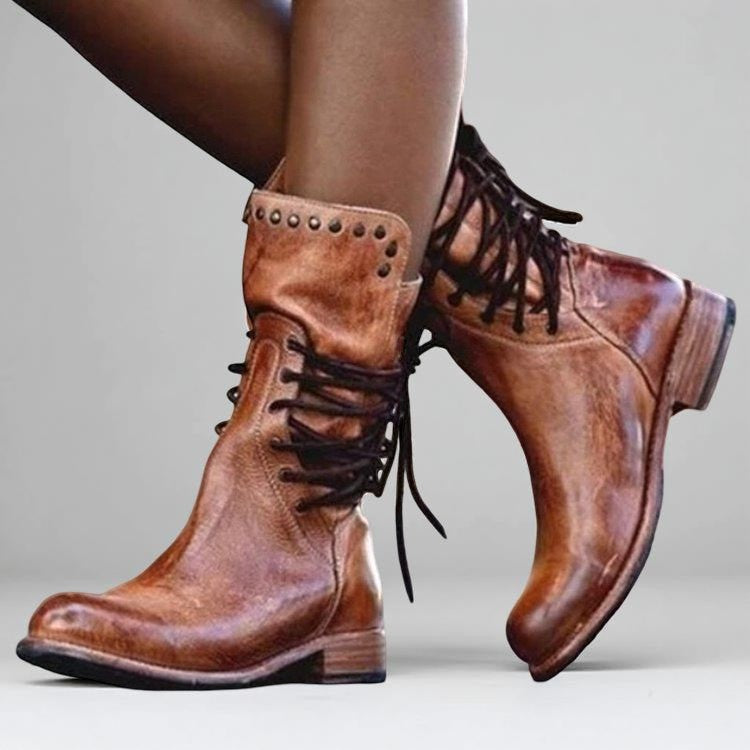 Women Knee High Cowgirl Boots Vintage Western Style