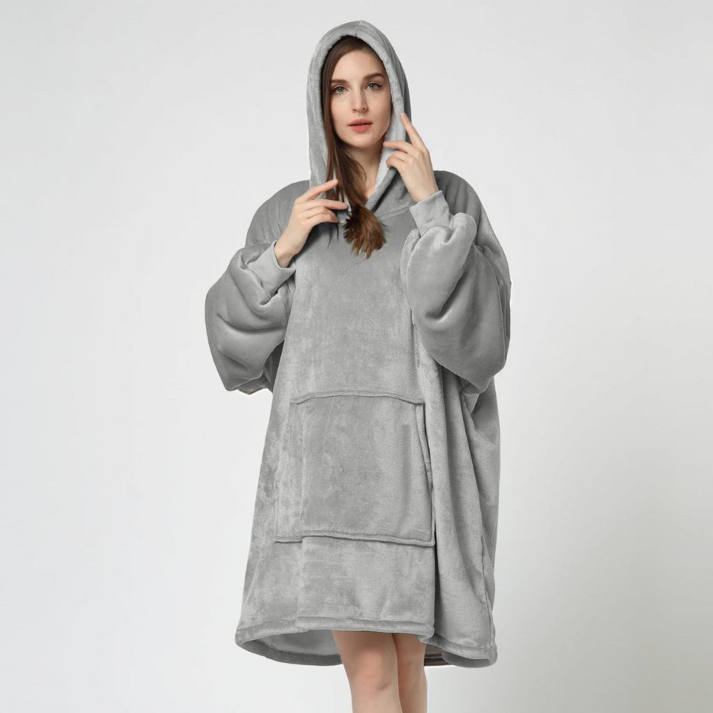 Women's Oversized Fleece Blanket Hoodie Warm Cozy Wearable