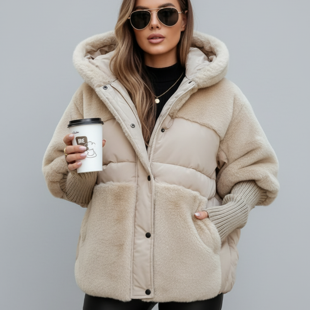 Women's Oversized Puffer Jacket - Long Winter Coat Hooded