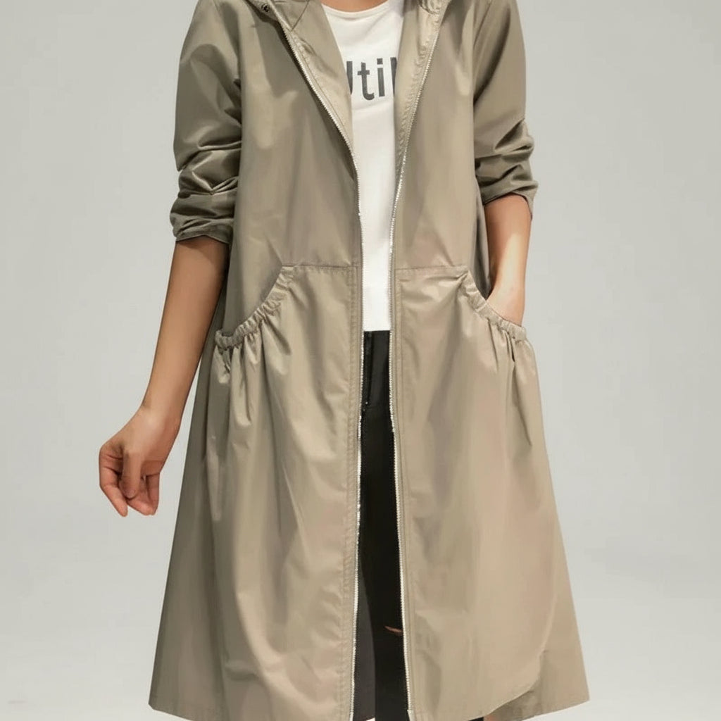 Women's Jacket Knee-Length Waterproof Casual Coat 0