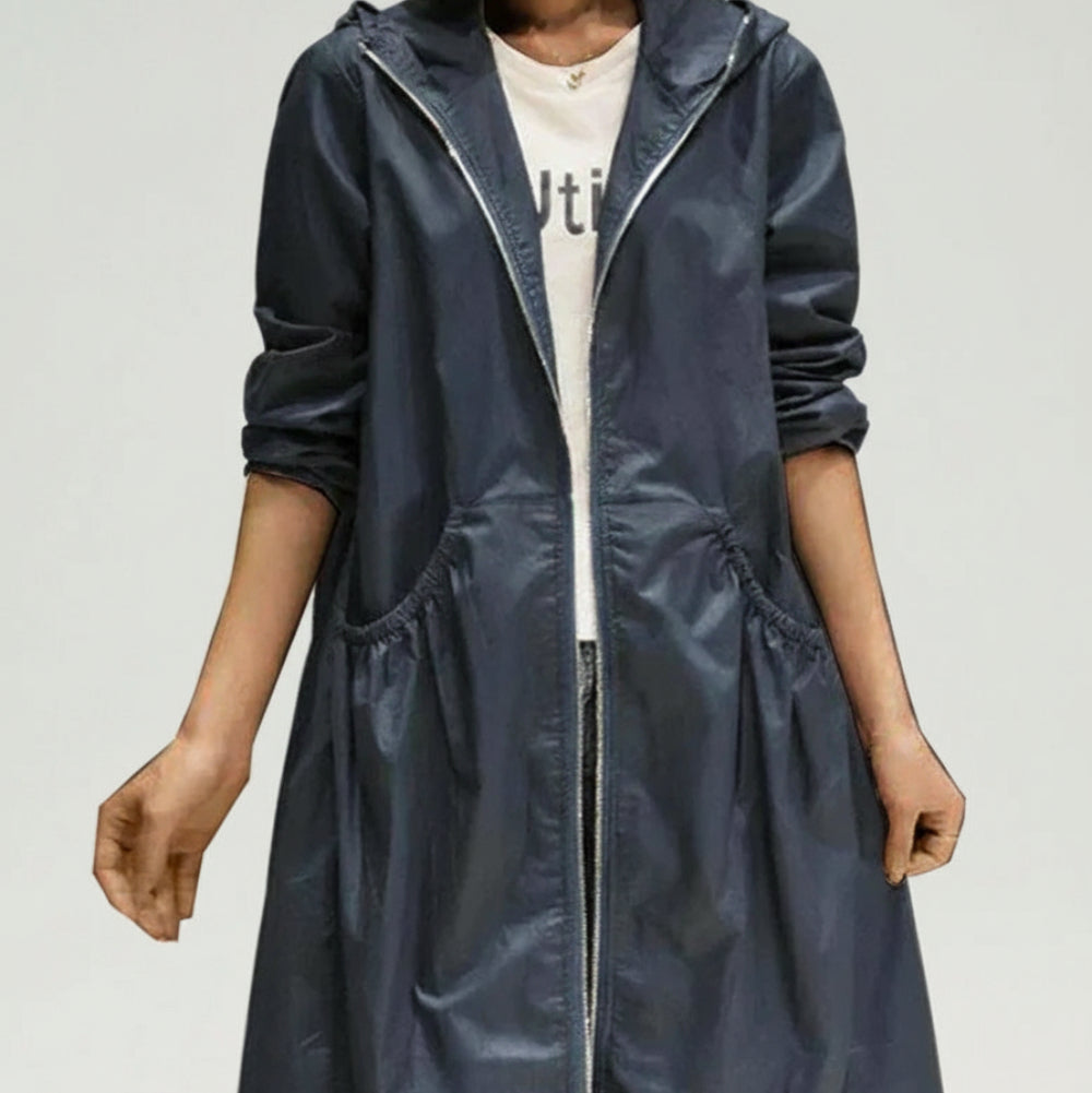 Women's Jacket Knee-Length Waterproof Casual Coat 6