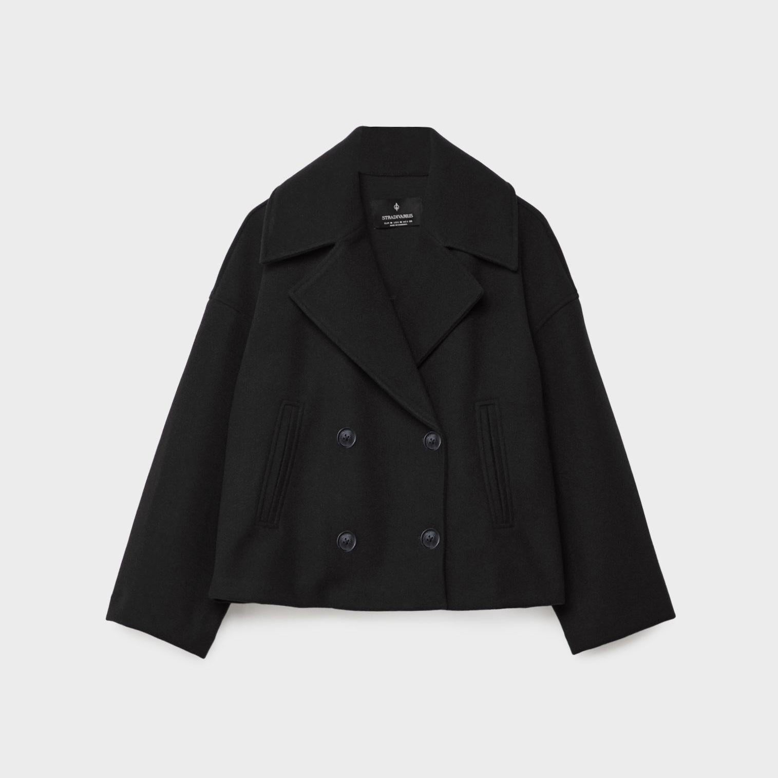 Women's Jacket Short Double Breasted Stylish Outerwear Tailored Fit 6