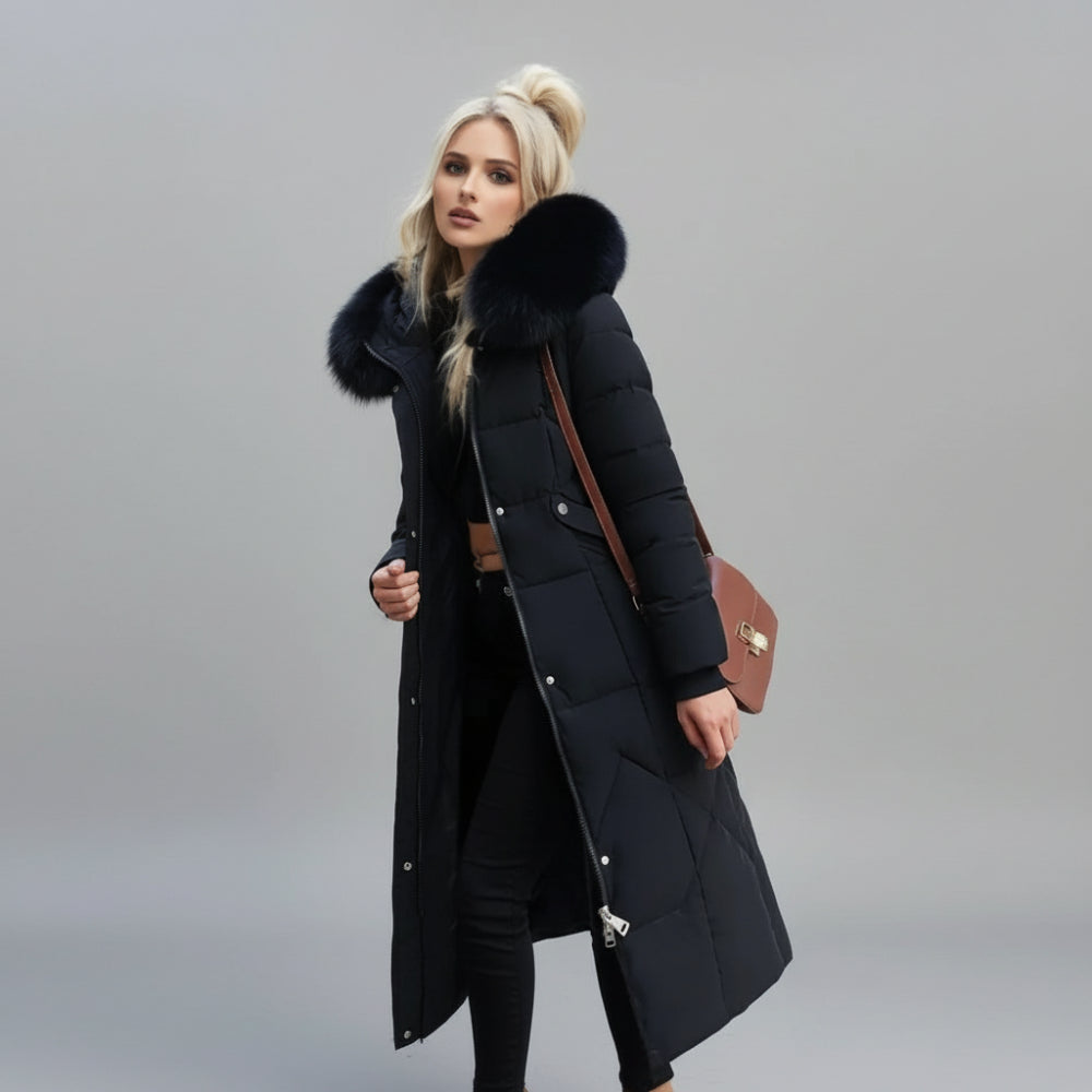 Women's Long Puffer Coat - Winter Parka Jacket Hooded