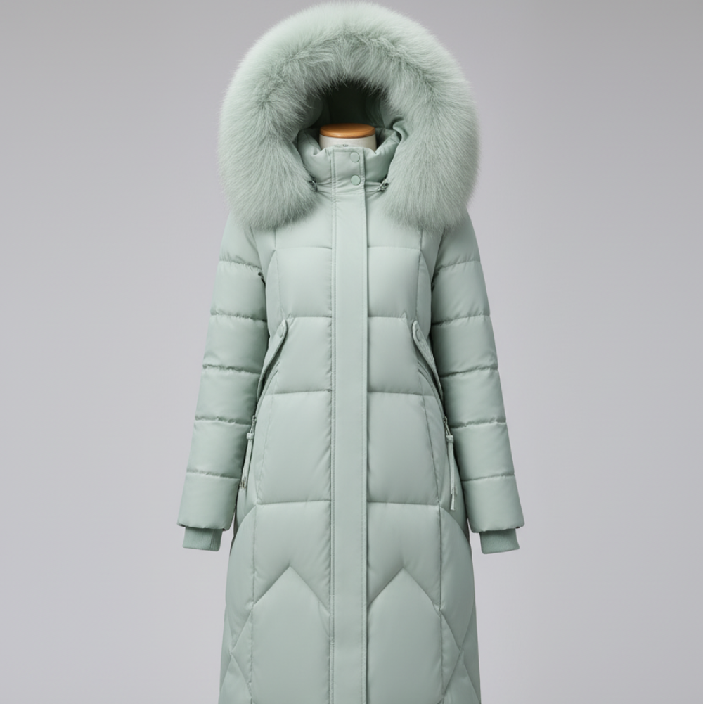 Women's Long Puffer Coat - Winter Parka Jacket Hooded