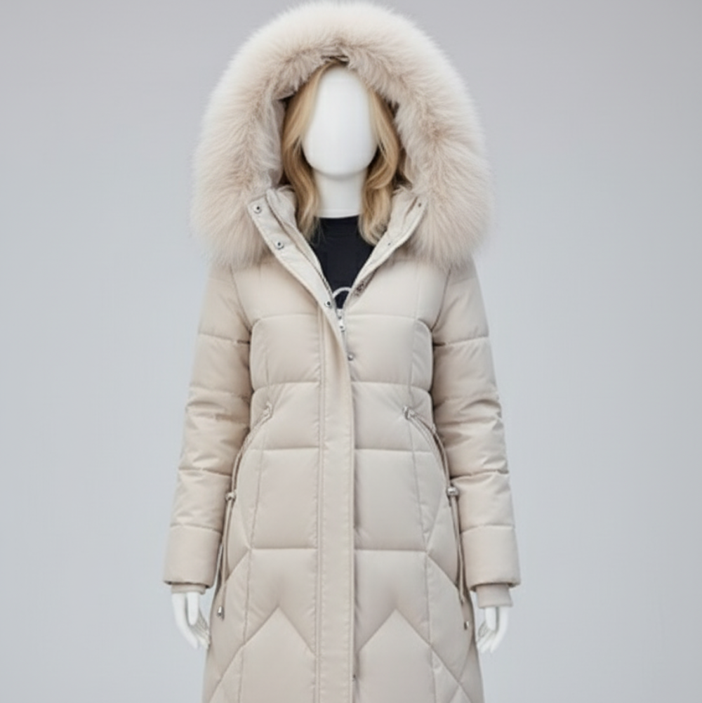 Women's Long Puffer Coat - Winter Parka Jacket Hooded