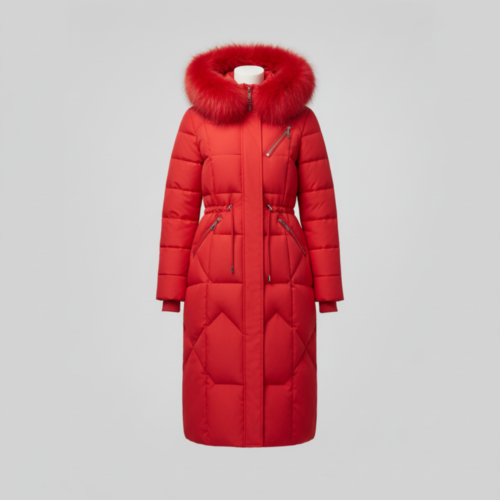 Women's Long Puffer Coat - Winter Parka Jacket Hooded