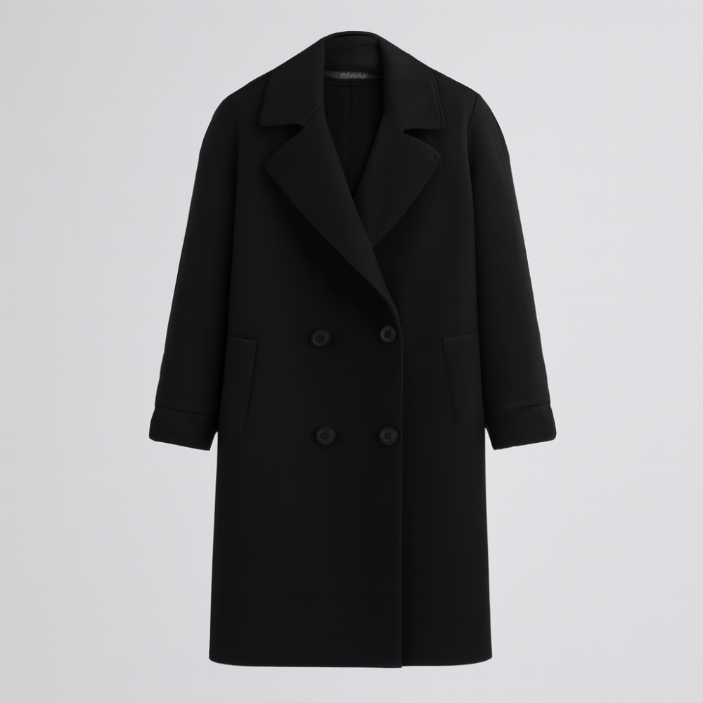 Women's Long Trench Coat - Double Breasted Overcoat