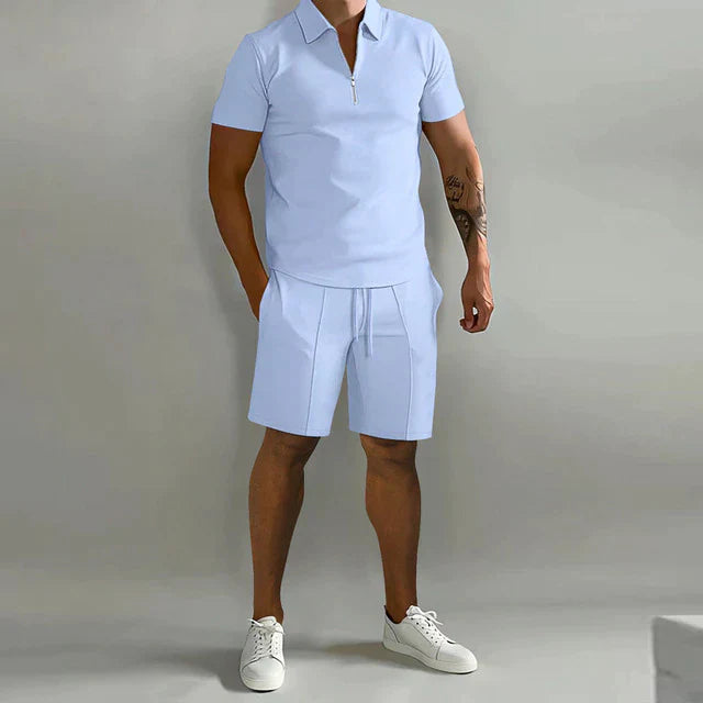 Men’s Casual 2 Piece Set | Shirt and Shorts Summer Outfit