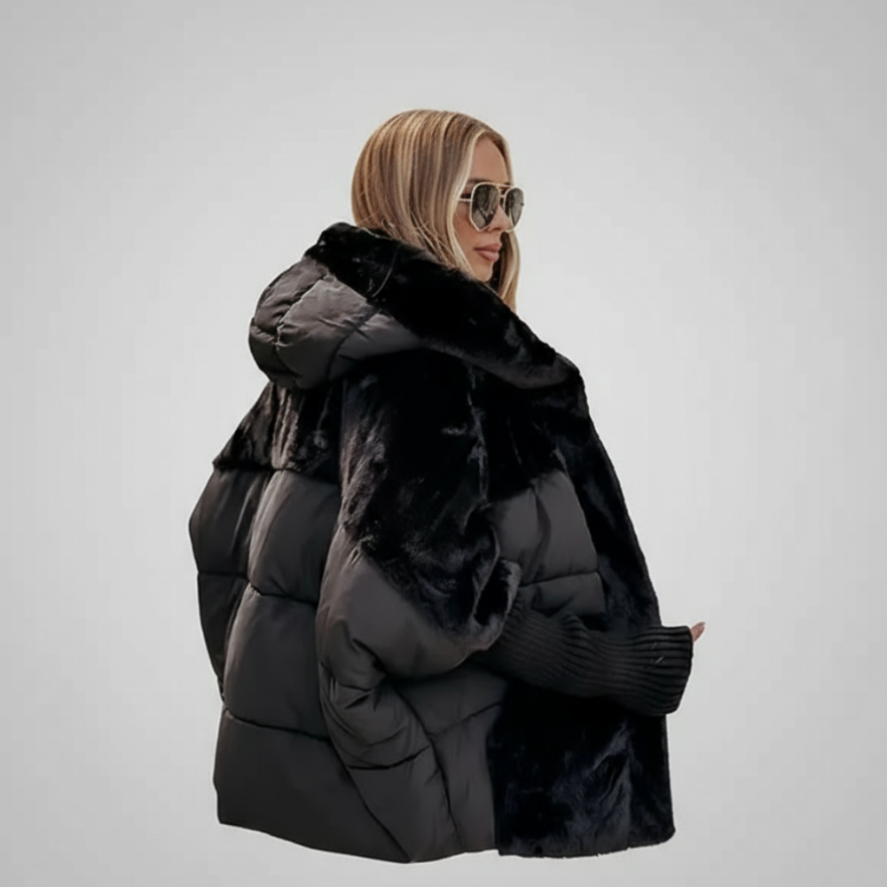 Women's Oversized Puffer Jacket - Long Winter Coat Hooded