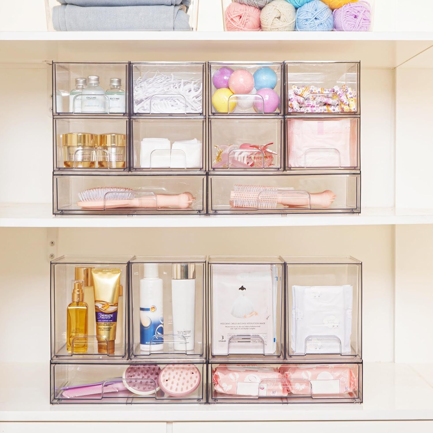 Acrylic Storage Drawers Stackable Clear Organizer Box