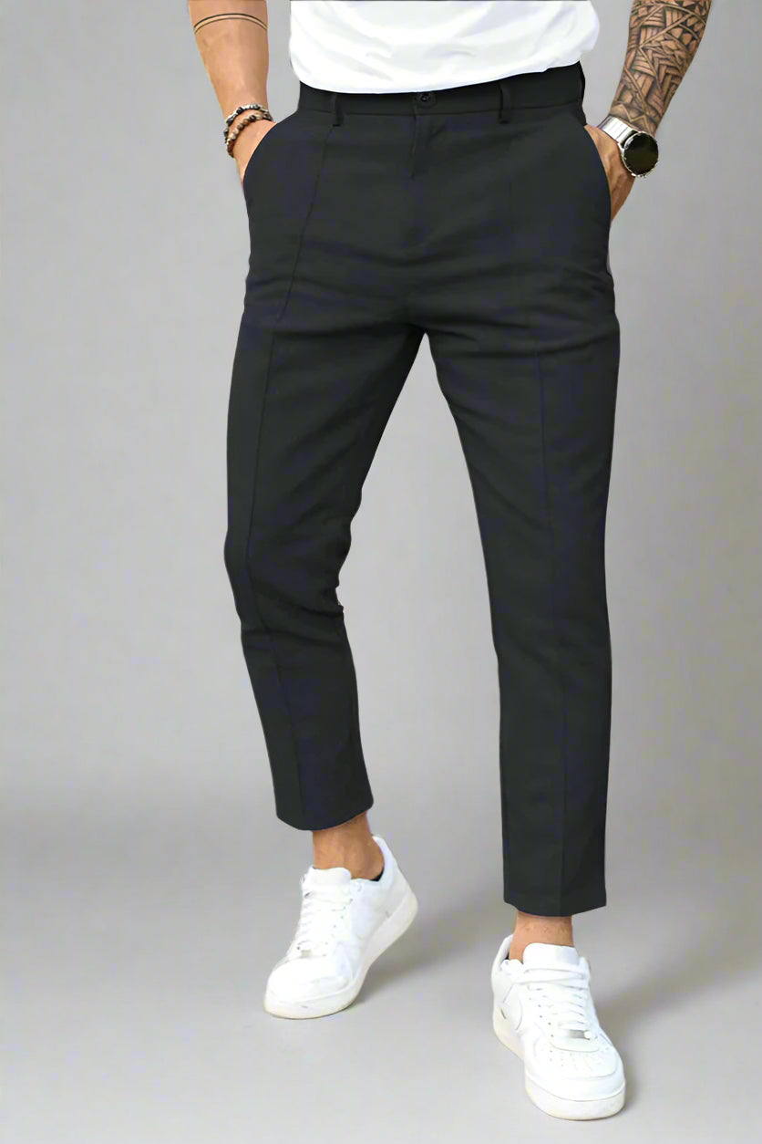 Men’s Slim Fit Trousers | Cropped Tailored Pants