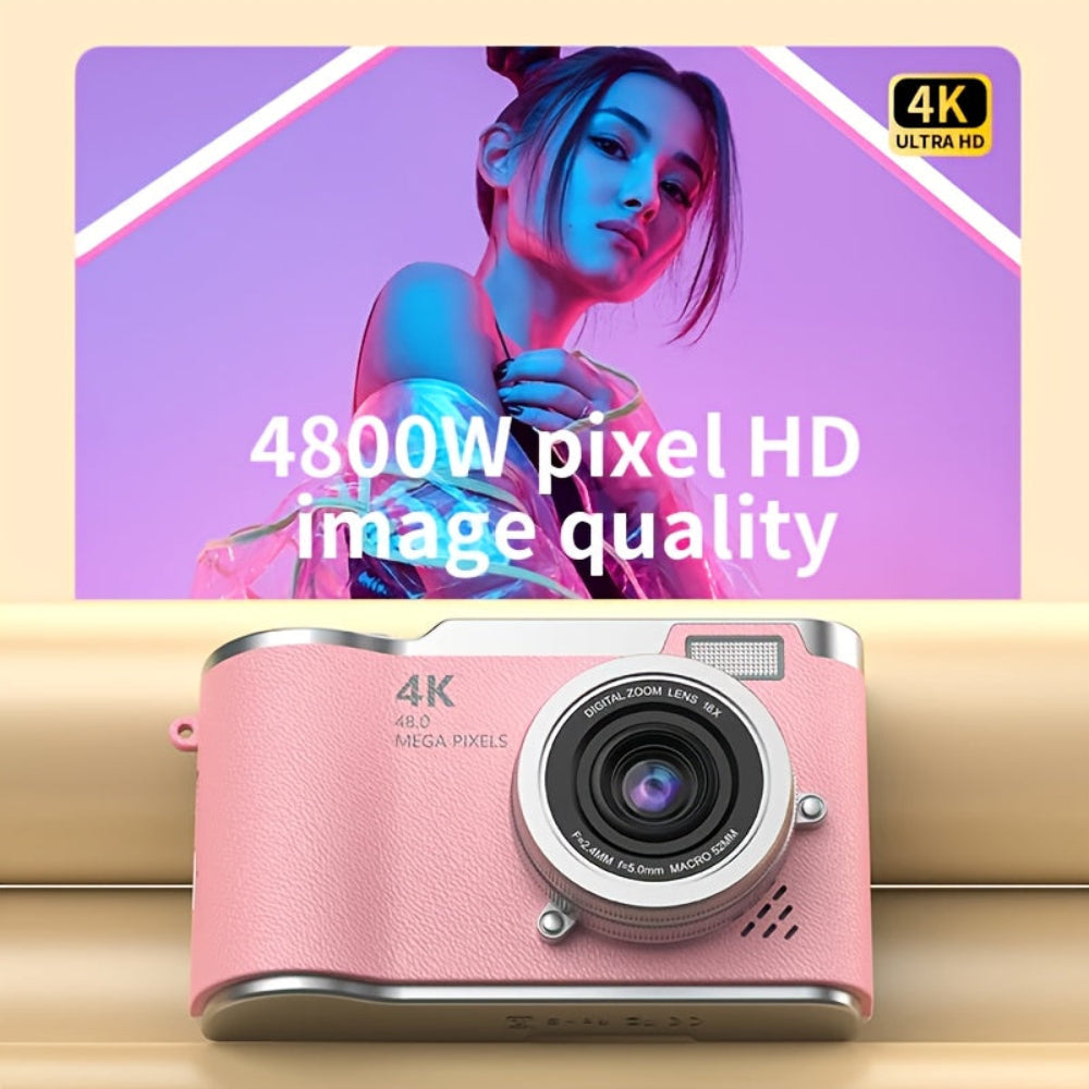 4K Digital Vlogging Camera with Flip Screen Perfect Gift for Adults