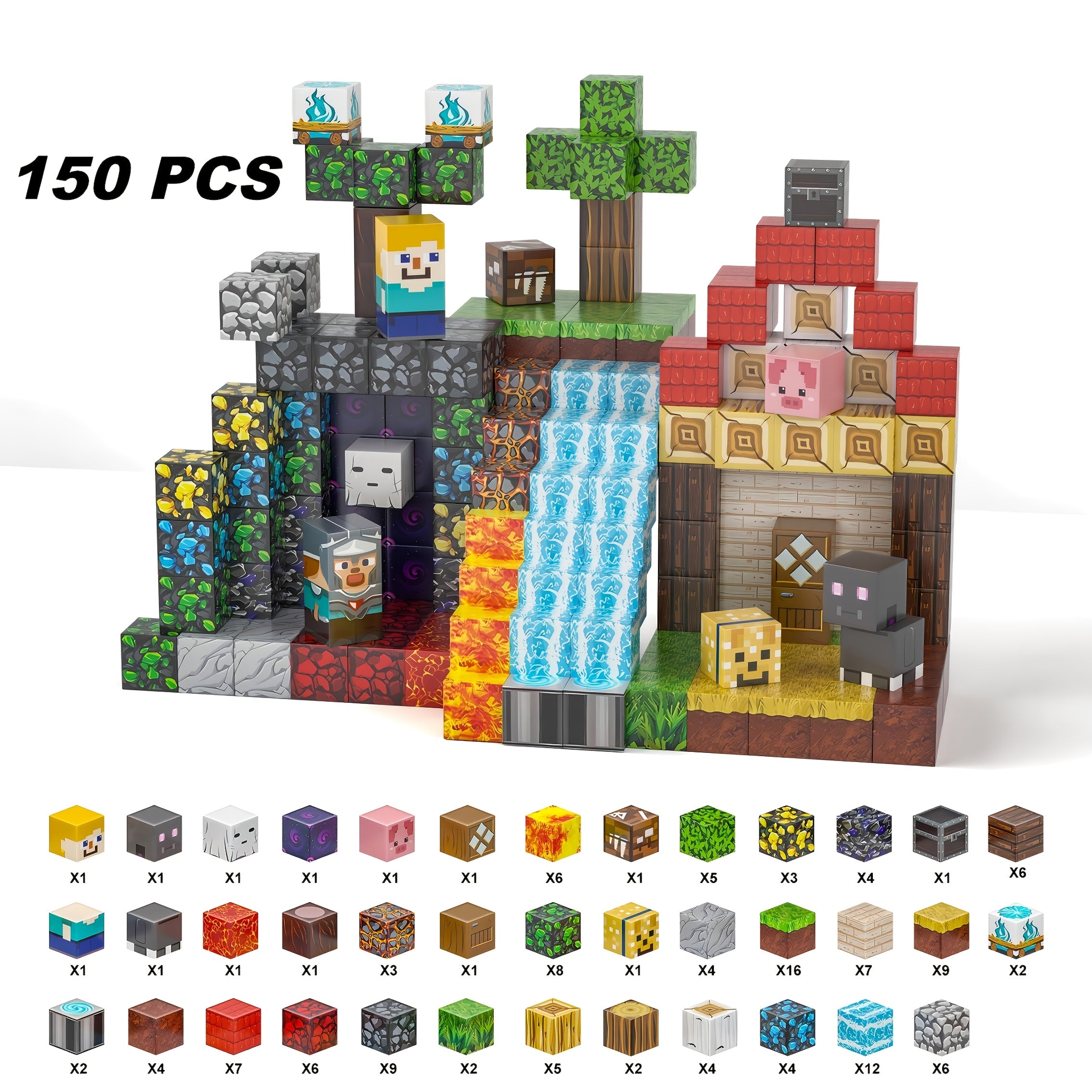 Magnetic Building Blocks Colorful Creative Construction Toy for Kids