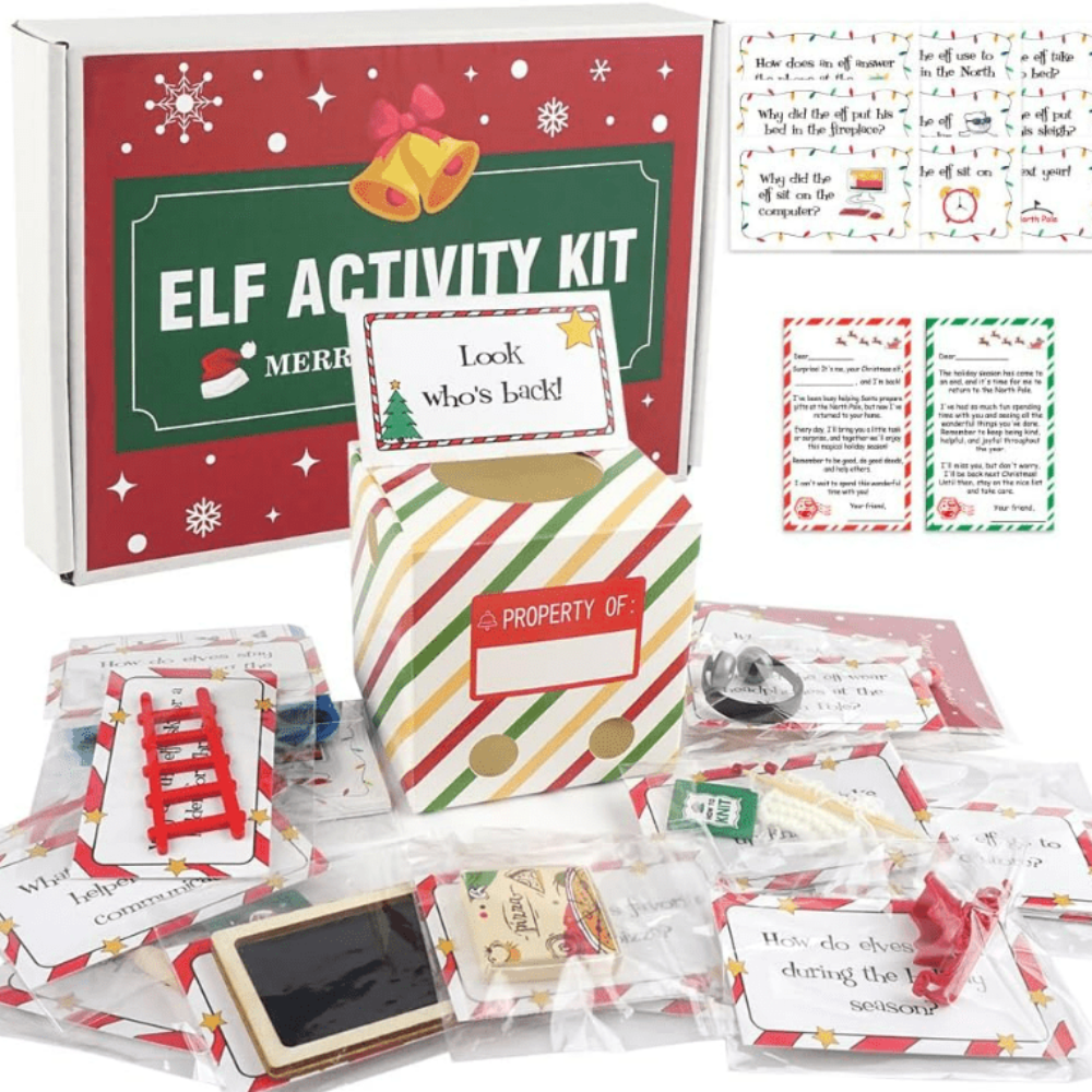 Elf Kit 24 Days Christmas Activity Cards Kids Holiday Set