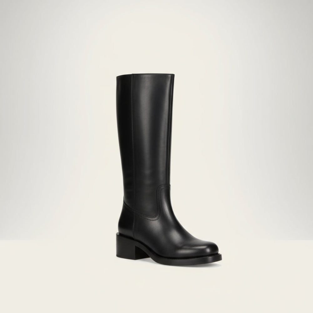 Women Knee High Cowgirl Boots Platform Grip