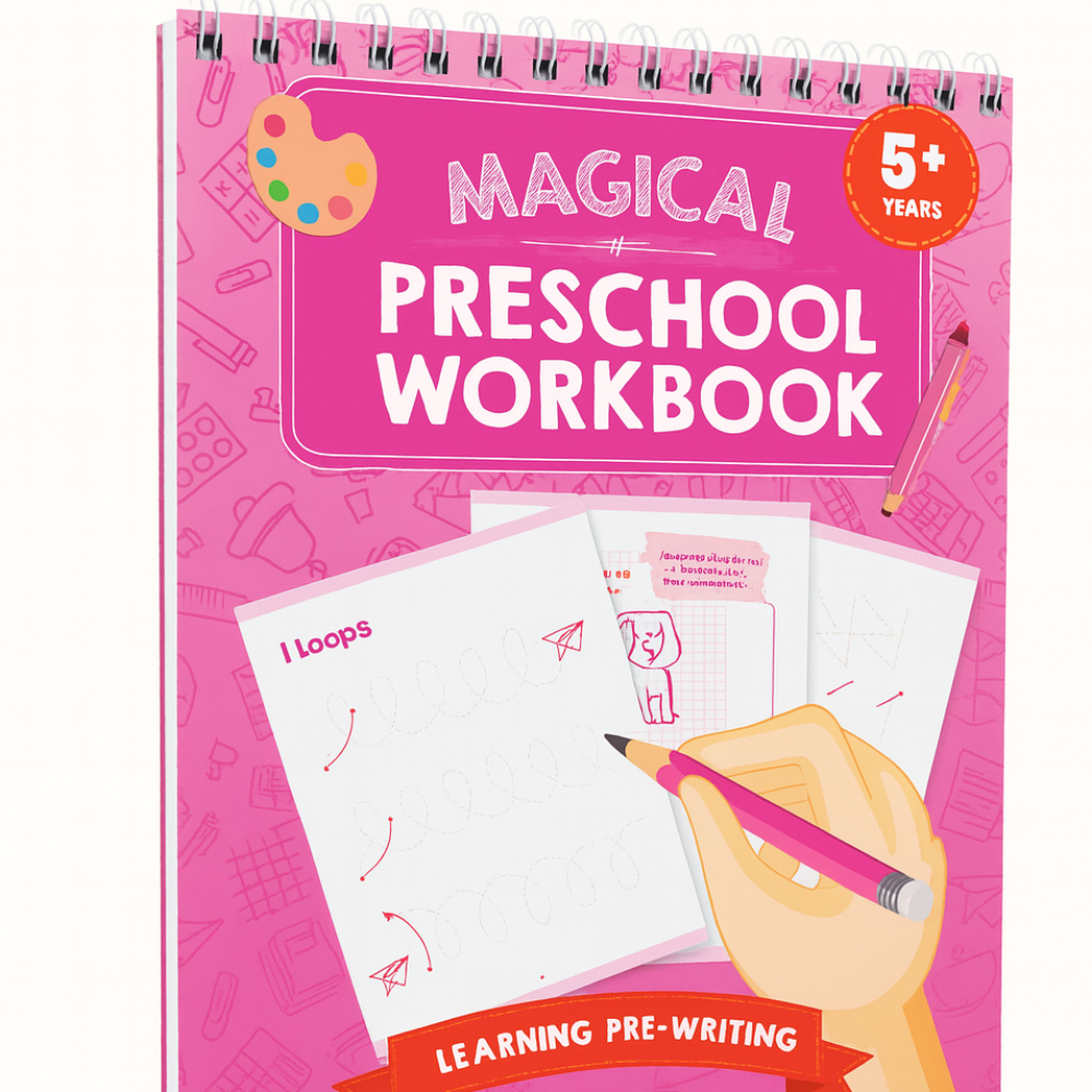 Reusable Magic Preschool Writing Practice Book Set