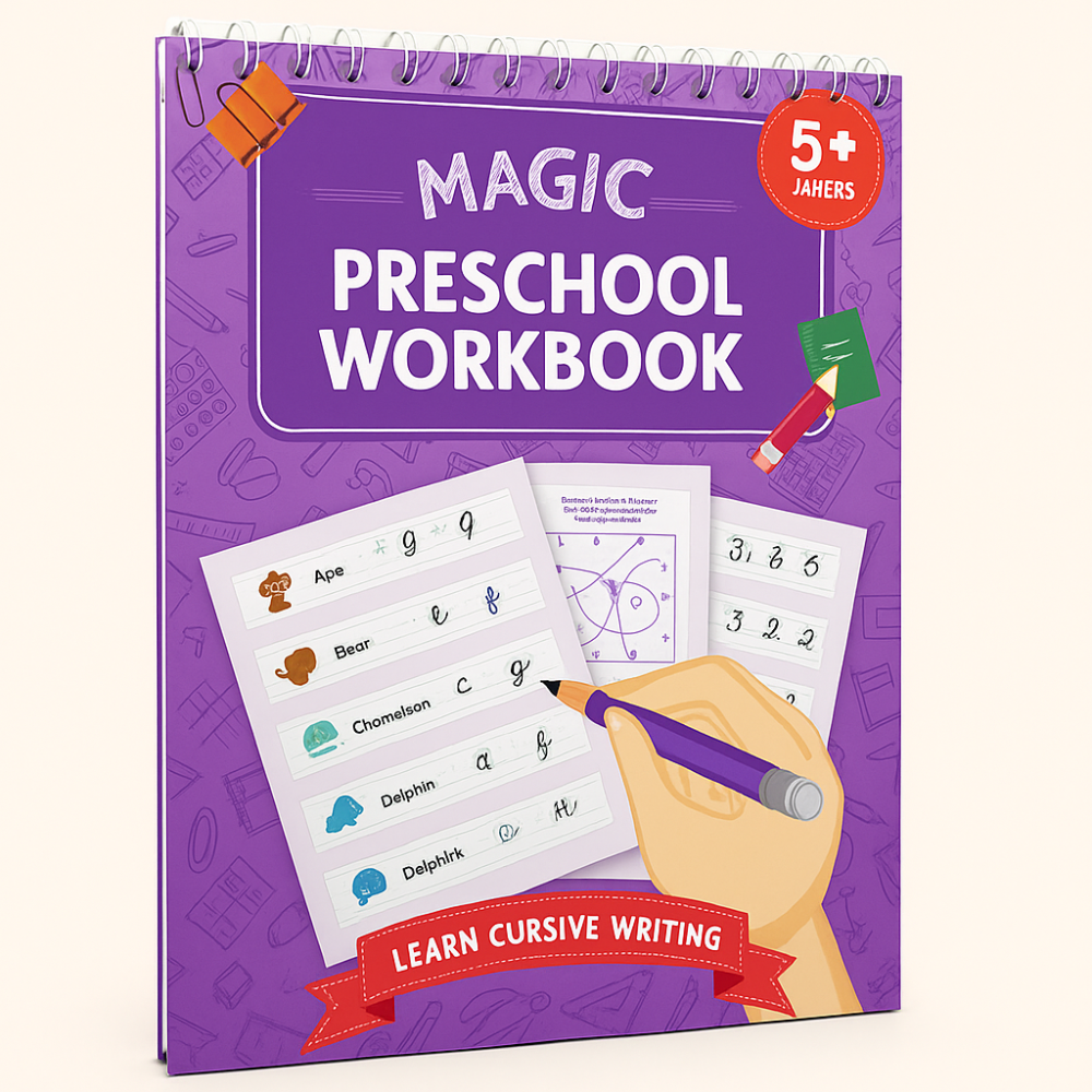 Reusable Magic Preschool Writing Practice Book Set