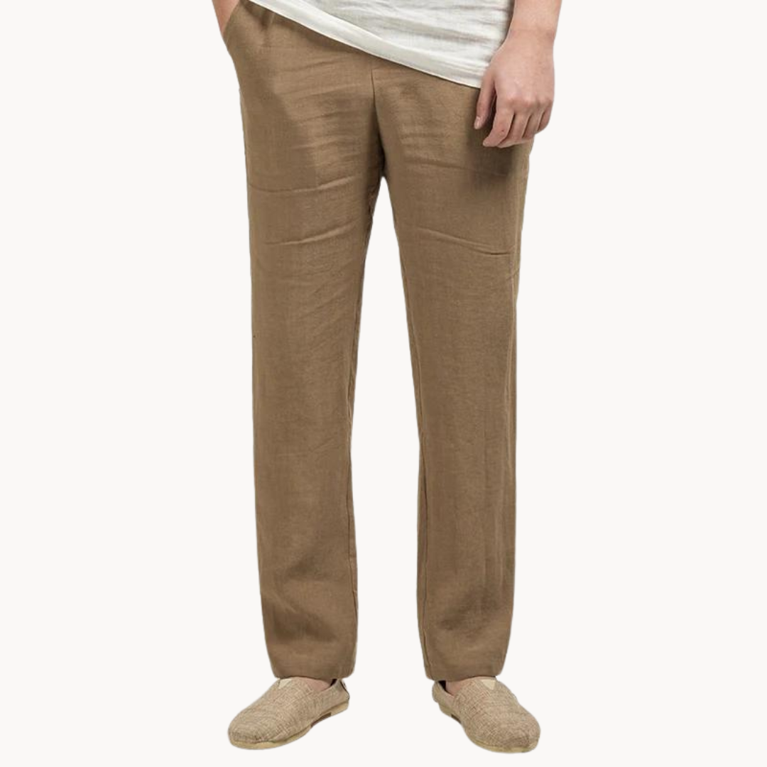 Men's Linen Wide Leg Summer Pants | Lightweight Relaxed Fit