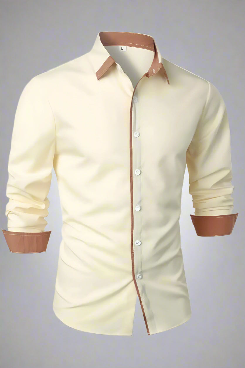 Men’s Slim Fit Long Sleeve Shirt | Casual Button Up Dresswear