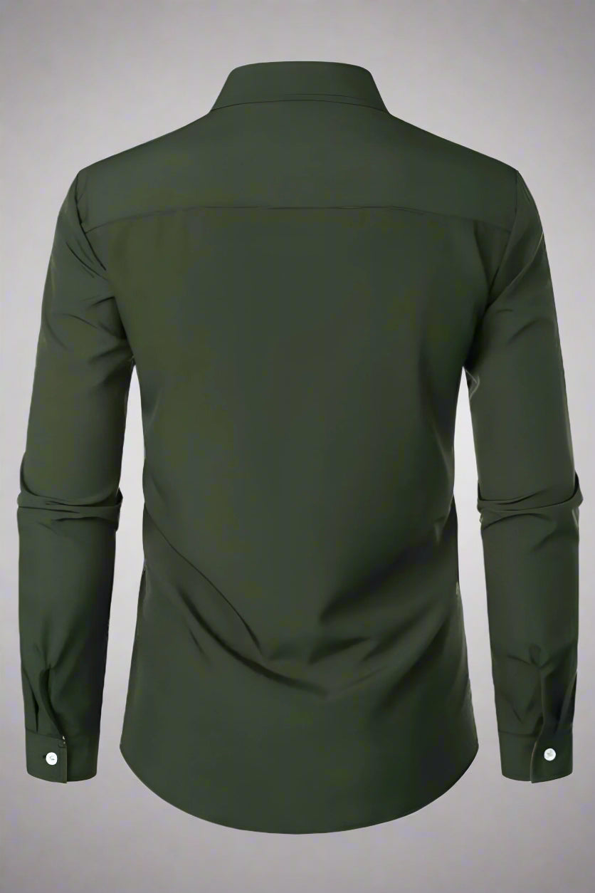 Men’s Slim Fit Long Sleeve Shirt | Casual Button Up Dresswear
