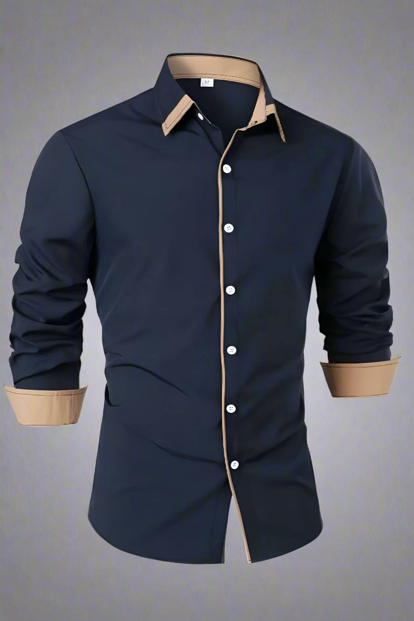 Men’s Slim Fit Long Sleeve Shirt | Casual Button Up Dresswear