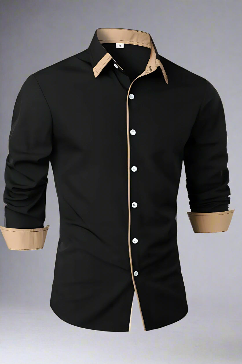 Men’s Slim Fit Long Sleeve Shirt | Casual Button Up Dresswear