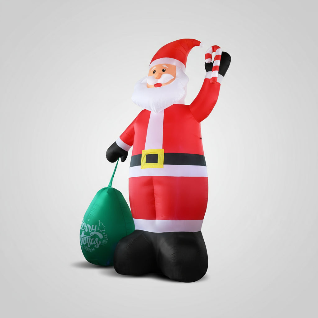 Giant Christmas Inflatables Outdoor Decorations Santa Lighted