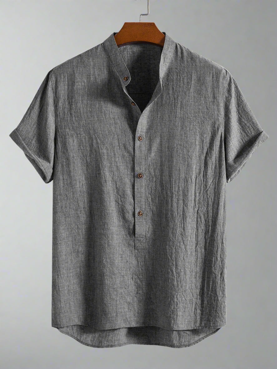 Men's Lightweight Summer Henley Shirt Set | Relaxed Fit Casualwear