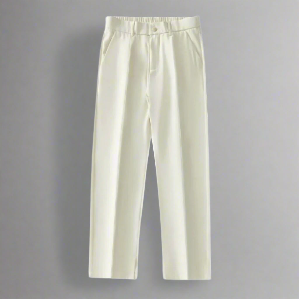 Men's Minimalist Ribbed T-Shirt Set | Straight Leg Trousers