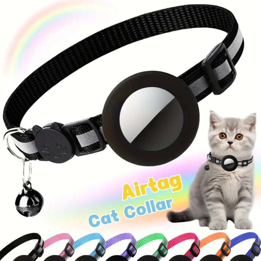 Reflective Cat Collar GPS Tracker Holder Safety Buckle