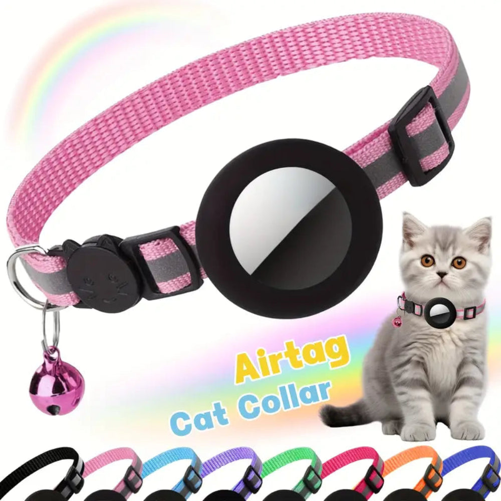 Reflective Cat Collar GPS Tracker Holder Safety Buckle
