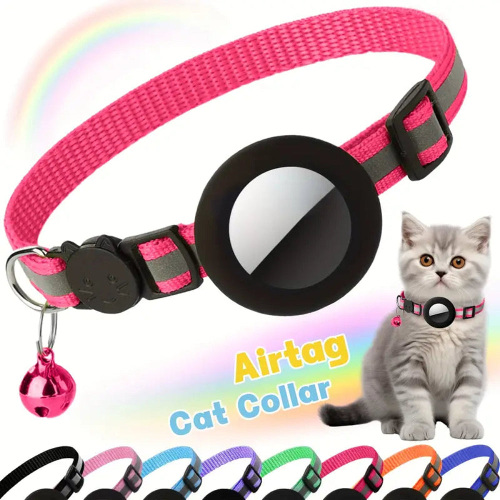 Reflective Cat Collar GPS Tracker Holder Safety Buckle