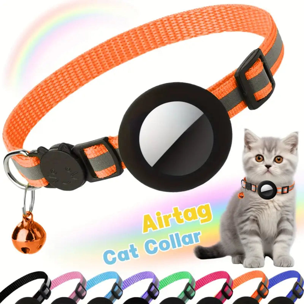 Reflective Cat Collar GPS Tracker Holder Safety Buckle