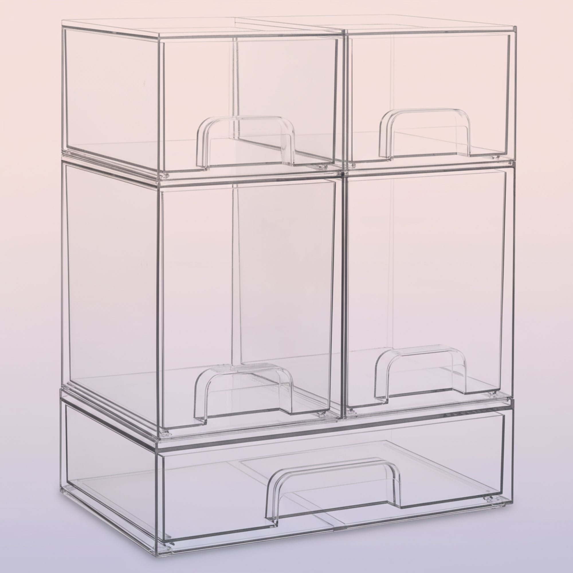 Acrylic Storage Drawers Stackable Clear Organizer Box
