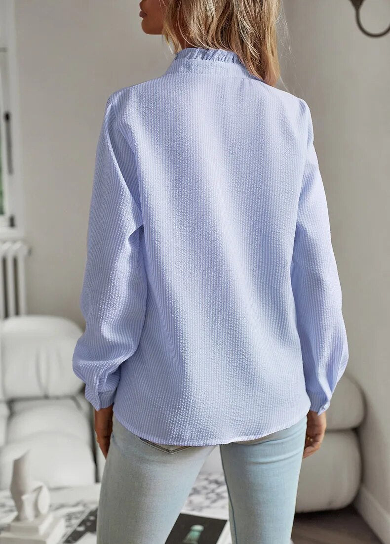 Women’s Long Sleeve Blouse | Casual Button Up Top