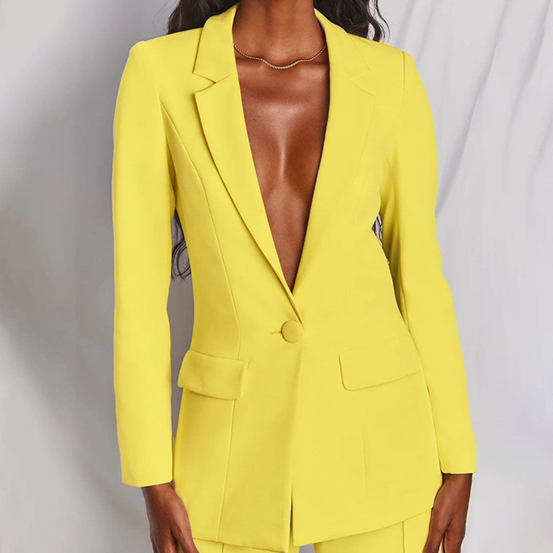 Women’s Formal Two Piece Suit | Wide Leg Tailored Blazer