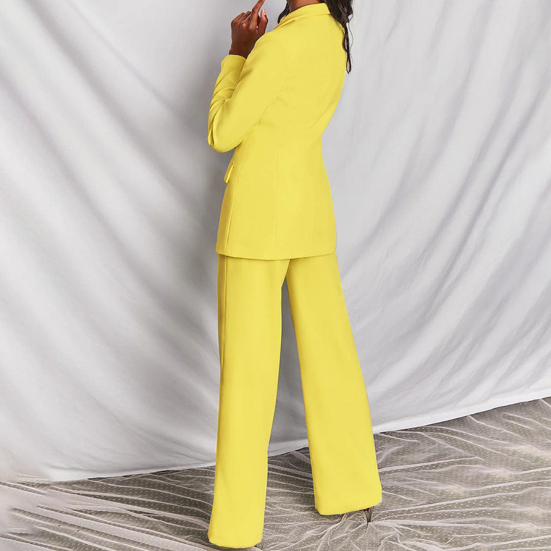 Women’s Formal Two Piece Suit | Wide Leg Tailored Blazer