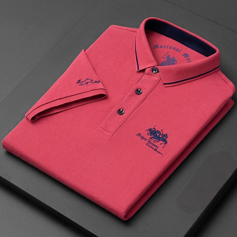 Men’s Casual Polo Shirt | Short Sleeve Embroidered Logo