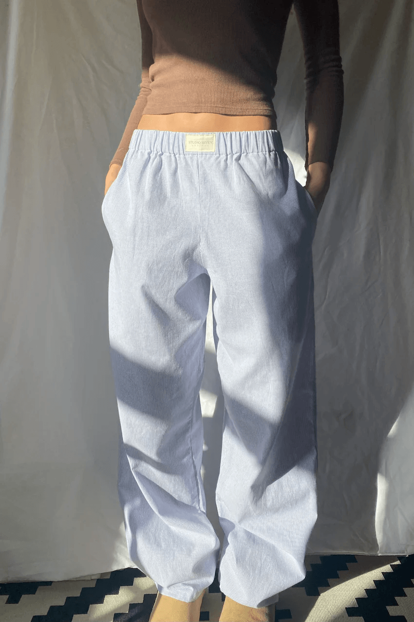 Women’s Baggy Wide Leg Pants Trousers | Relaxed Elastic Waist