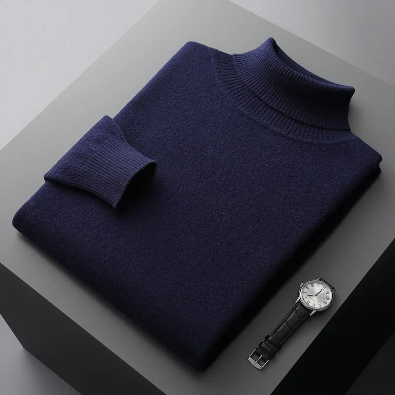 Men’s Knit Turtleneck Sweater | Long Warm Jumper