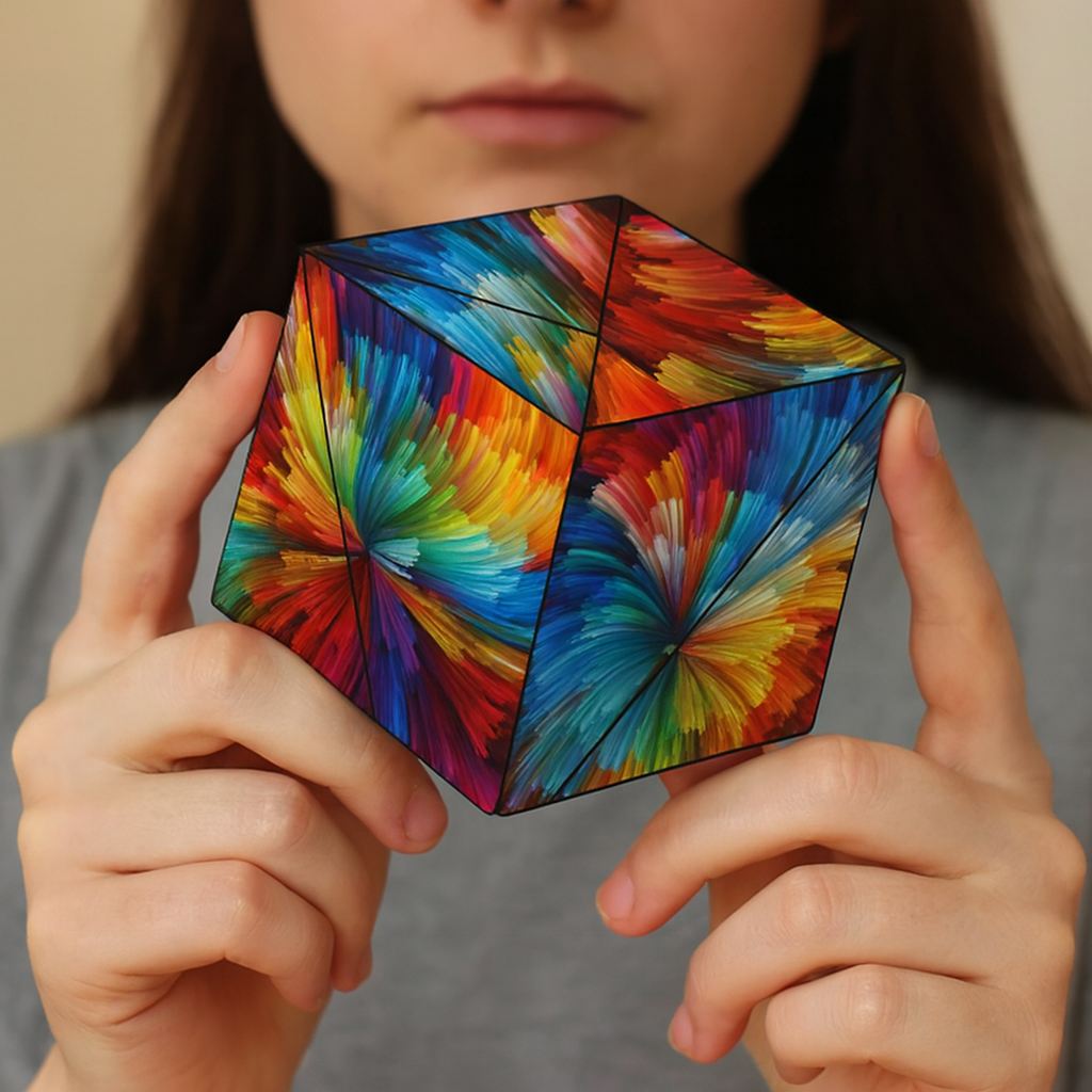 Magnetic Puzzle Cube Shape Shifting Fidget Brain Toy