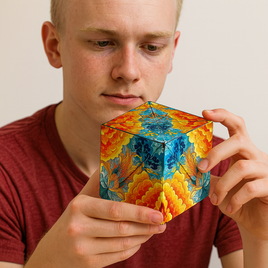 Magnetic Puzzle Cube Shape Shifting Fidget Brain Toy