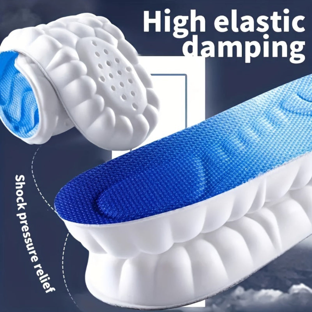Shoe Insoles Men Women Breathable 4D Gel Cushion Support