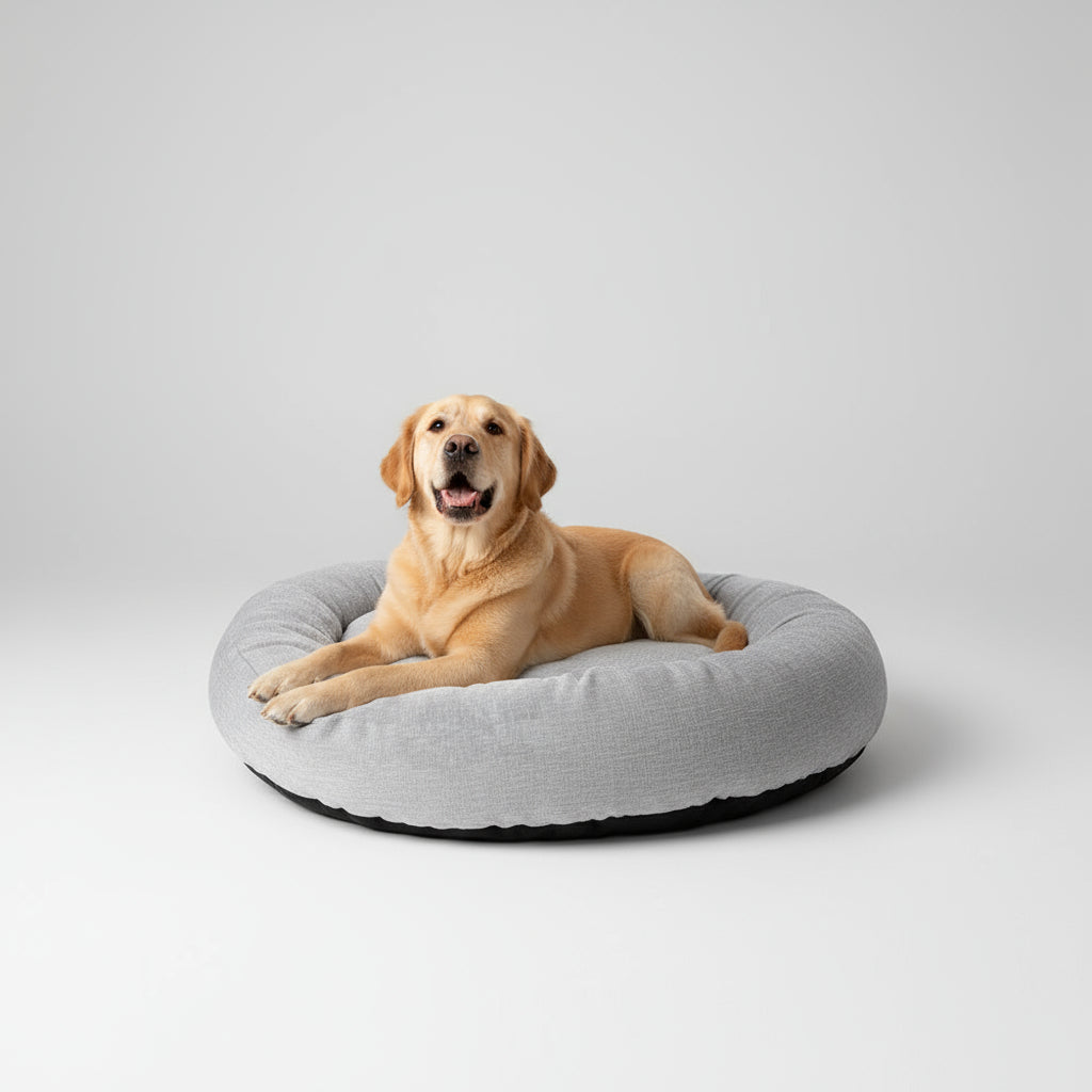 Pet Bed Calming Round Plush Washable Anti Anxiety